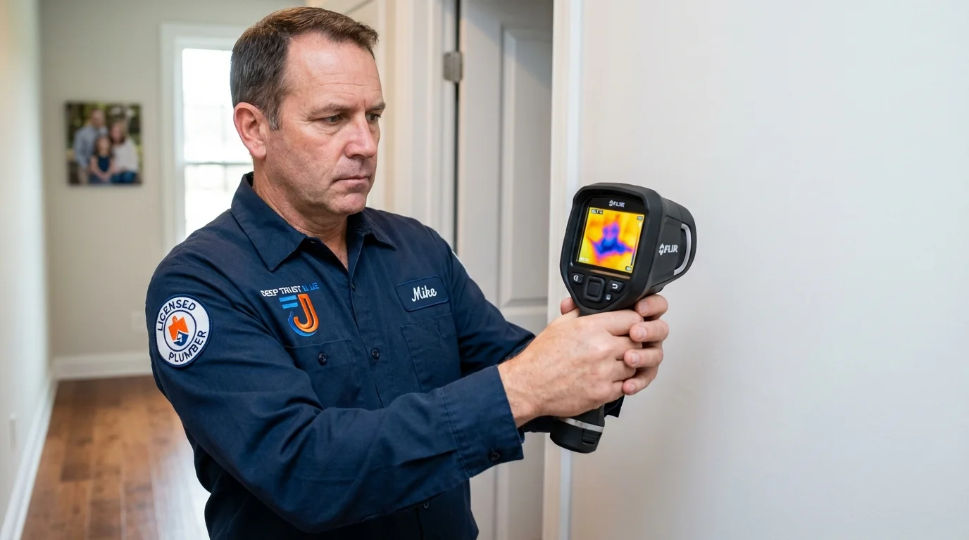 Thermal imaging leak detection by Johns Plumbing LLC in Tom Bean
